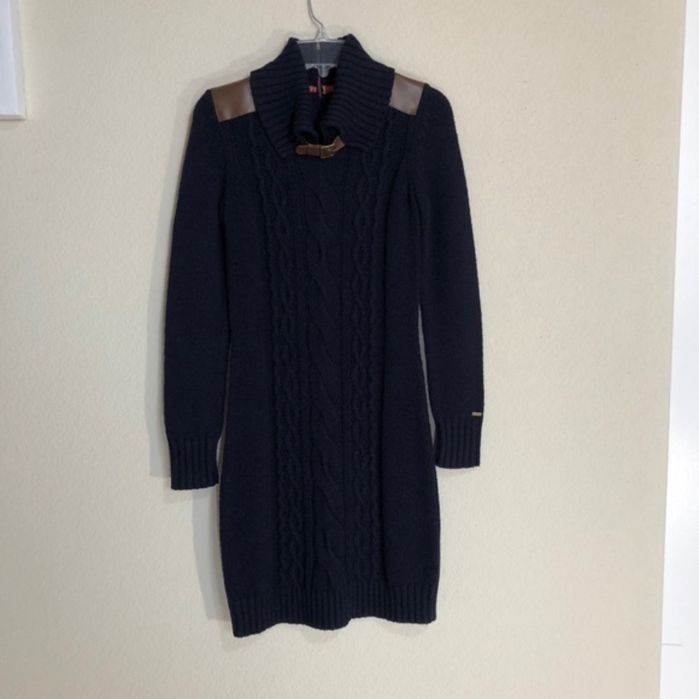 Tommy Hilfiger Navy Body Hugging Knit Dress
